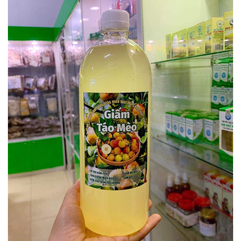 Giấm táo mèo Mù Cang Chải Yên Bái nguyên chất chai 1000ml