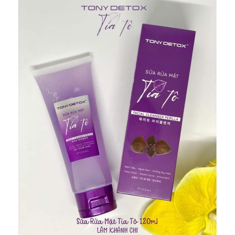 Sữa Rửa Mặt Tía Tô TONY DETOX của Ca Sĩ Lâm Khánh Chi, SRM Tía Tô, Tony Detox, Quynh Vy Cosmetics - Hue