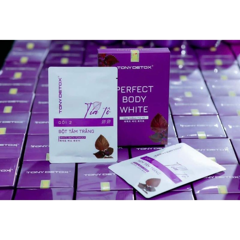 Tắm Trắng Tía Tô TONY DETOX - LÂM KHÁNH CHI, Kem Tắm Trắng Tía Tô, Quynh Vy Cosmetics - Hue