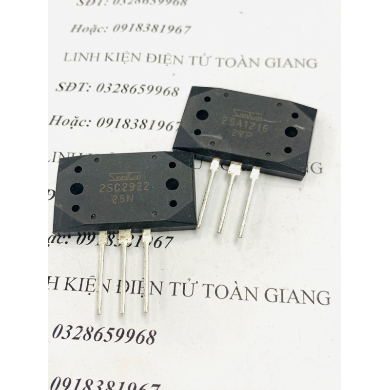 Cặp sò 2SA1216+2SC2922 Sanken 2 vít hàng tốt