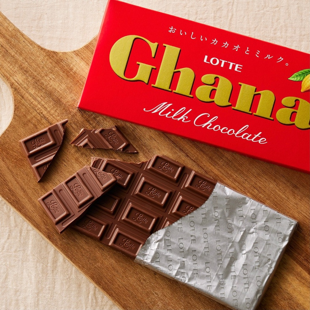 Socola Sữa/Sữa Đắng Lotte Ghana Hàn Quốc Gói 70G