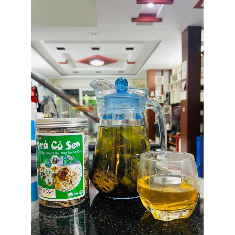 100gr Trà Củ Sen + 100gr Trà Lá Sen Sấy Lạnh