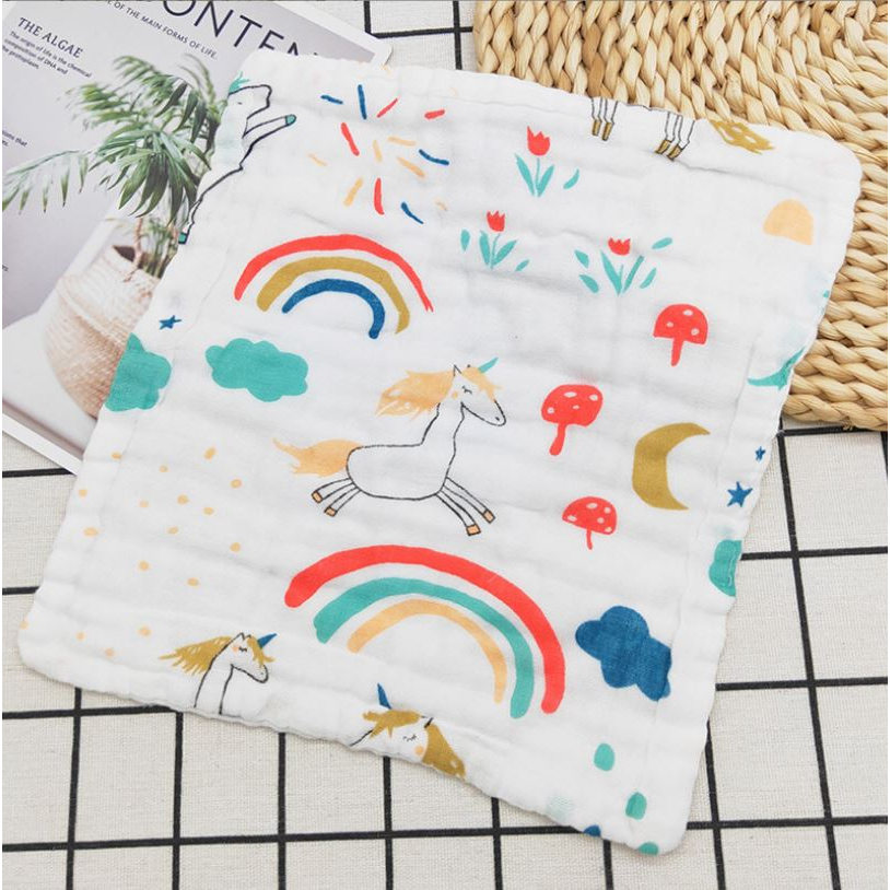 🔴Khăn sữa cho bé, khăn xô sữa 6 lớp mềm mại không xù lông cho bé JunJun