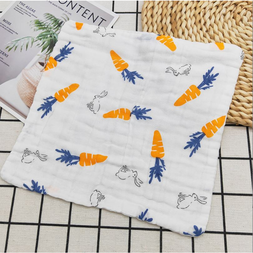 🔴Khăn sữa cho bé, khăn xô sữa 6 lớp mềm mại không xù lông cho bé JunJun