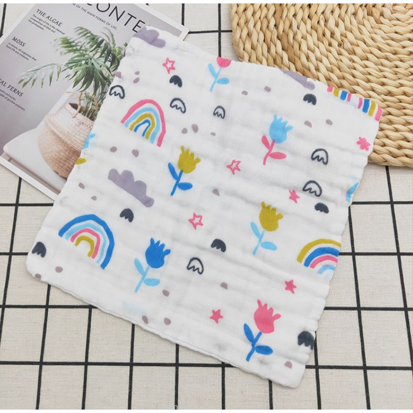 🔴Khăn sữa cho bé, khăn xô sữa 6 lớp mềm mại không xù lông cho bé JunJun
