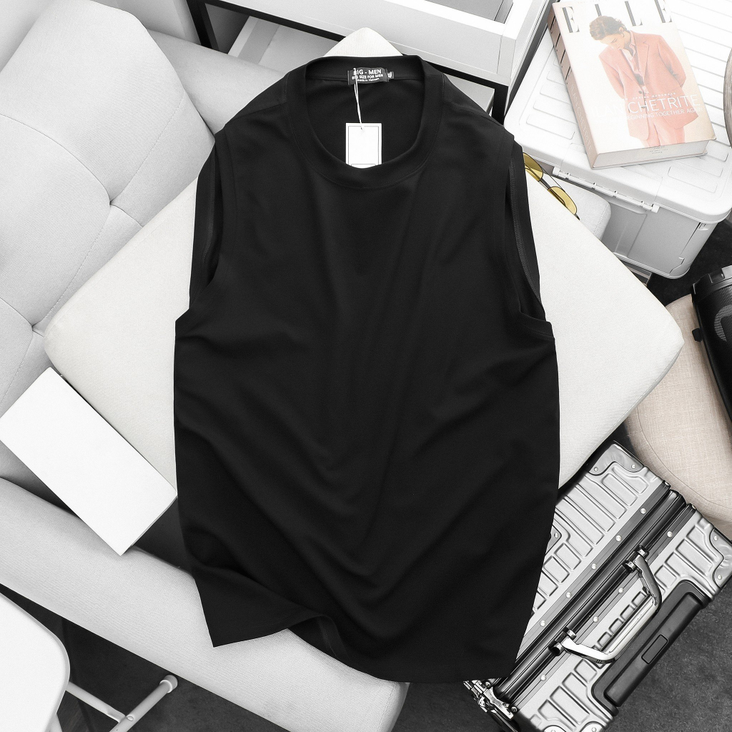 Áo thun ba lỗ cotton, áo tank top bigsize nam trơn 150kg