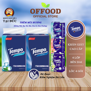 Khăn giấy rút cao cấp Tempo - 4 lớp bền dai, an toàn cho da - Thương hiệu Đức (Lốc 4 gói)