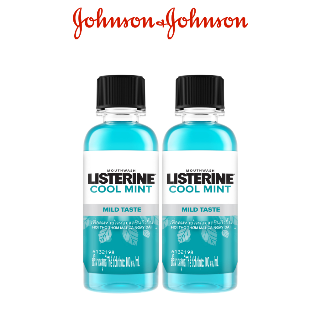 [GIFT] Combo 2 chai Nước súc miệng không cay giúp hơi thở thơm mát Listerine Cool Mint Zero - Dung tích 100ml