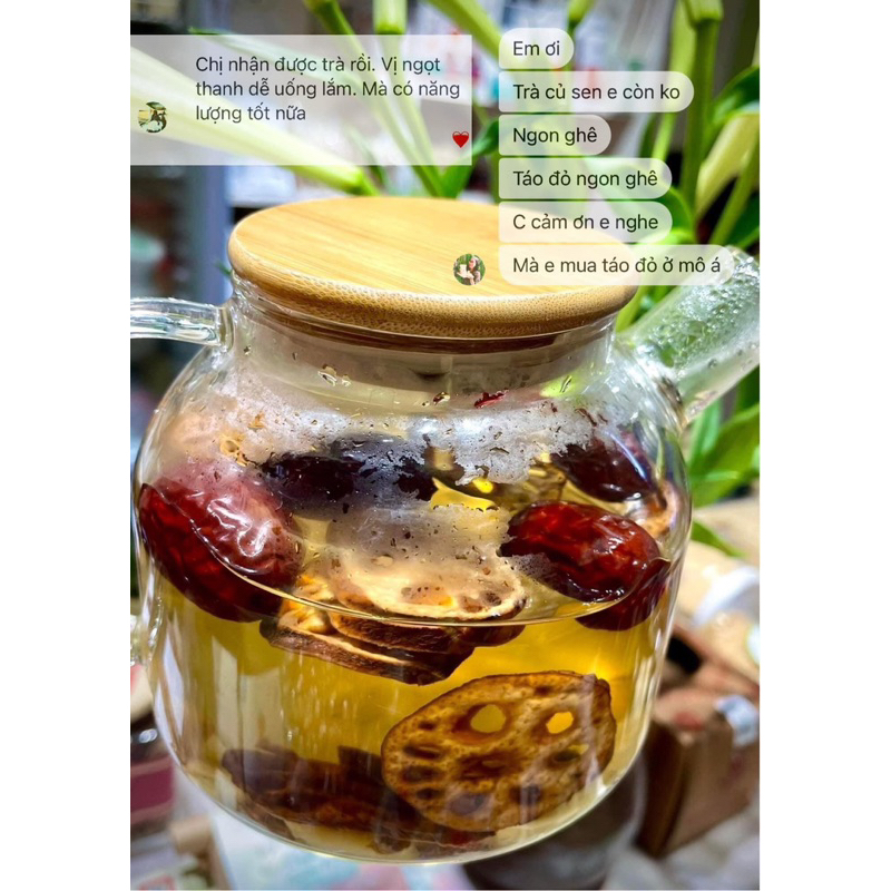 100gr Trà Củ Sen + 100gr Trà Lá Sen Sấy Lạnh