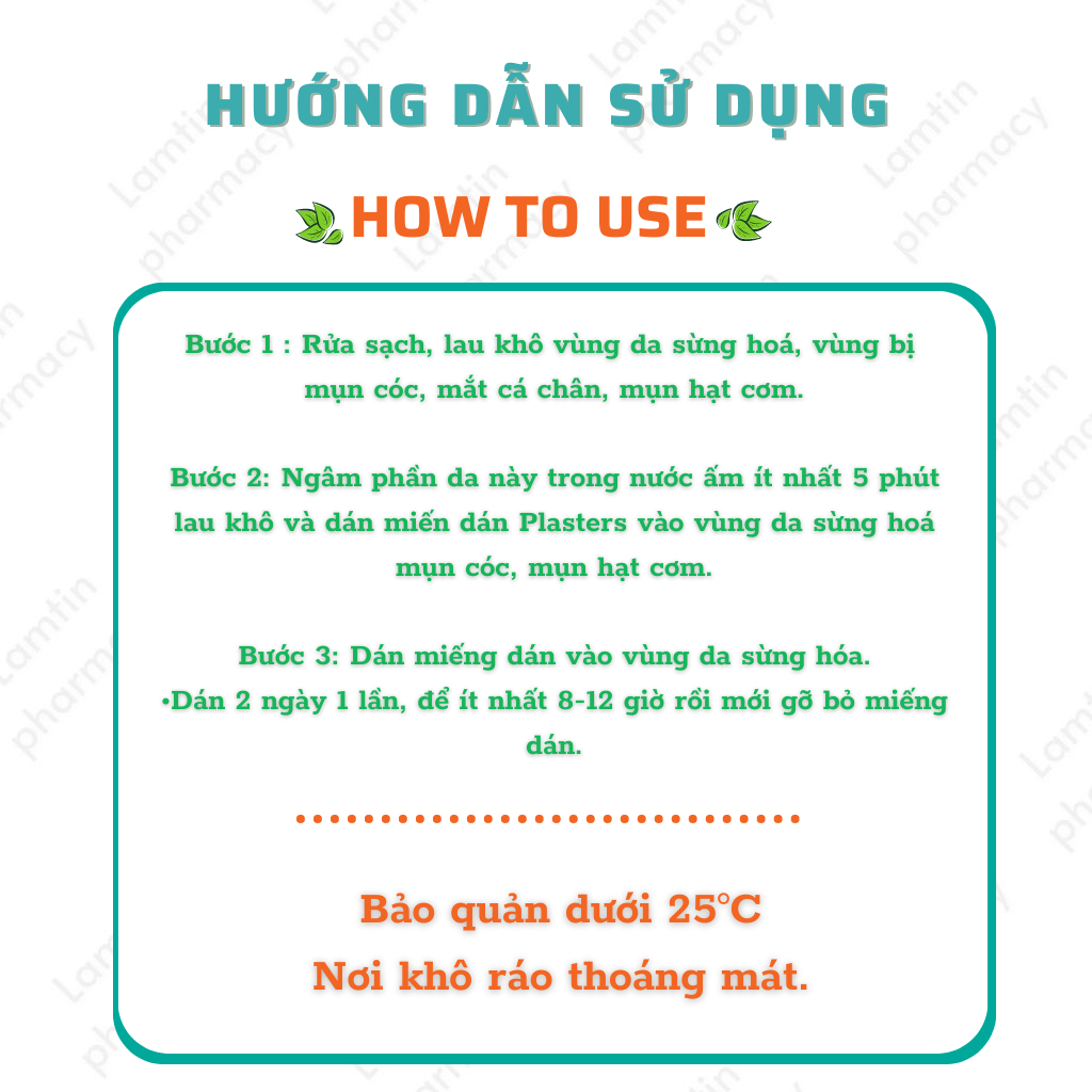 ✔ Plaster Miếng dán mụn cóc mụn cơm trên da ban chân bàn tay hộp 20 miếng