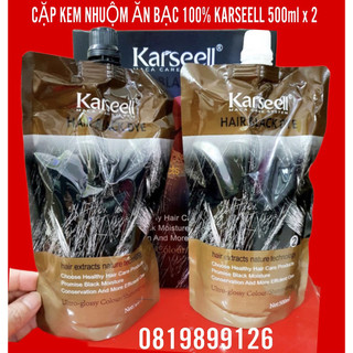 CĂPJ KEM NHUỘM ĂN BẠC TUYỆT ĐỐI 100% CHIẾT XUẤT LINH CHI KARSEEL 500mlx 2