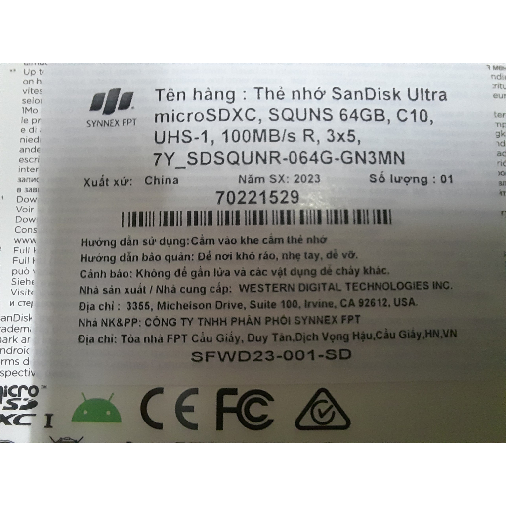 Thẻ nhớ Nhạc Lossless Micro SDXC Sandisk FLAC - WAV - Mp4 - Mp3 Tuyển Chọn Hay 1000 Bài 64Gb