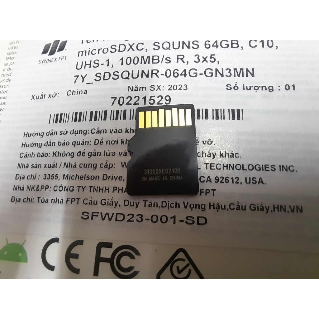 Thẻ nhớ Nhạc Lossless Micro SDXC Sandisk FLAC - WAV - Mp4 - Mp3 Tuyển Chọn Hay 1000 Bài 64Gb
