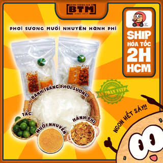 BTPS Muối Nhuyễn Hành Phi / Tỏi Phi / Ớt rim Siêu Cay / Satế Công thức Độc Quyền 85gr Ăn Là Ghiền - Bánh Tráng BTM