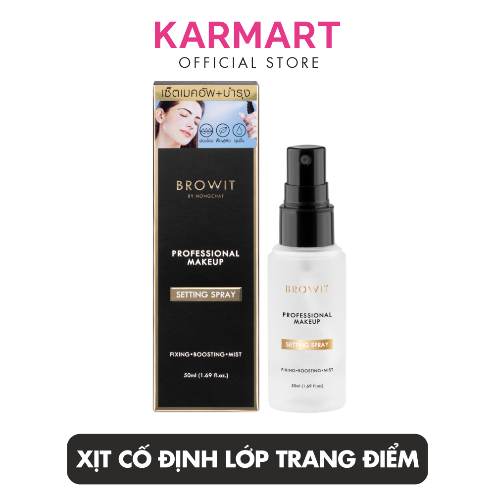 Xịt cố định lớp trang điểm BROWIT Professional Makeup Setting Spray 50ml