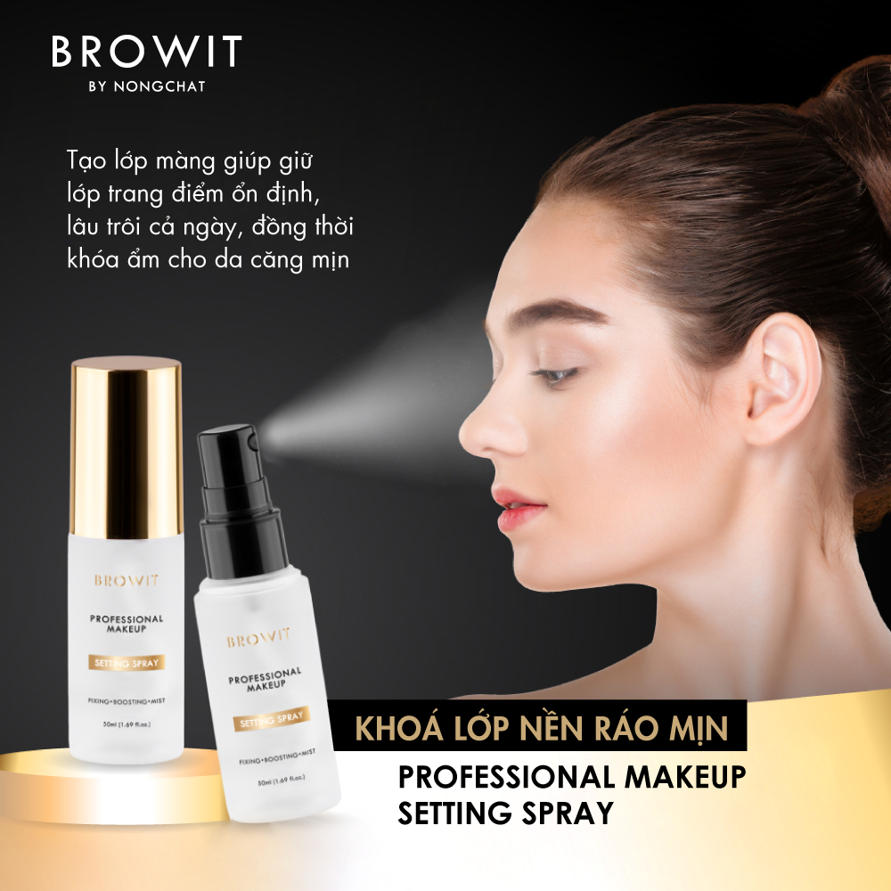 Xịt cố định lớp trang điểm BROWIT Professional Makeup Setting Spray 50ml