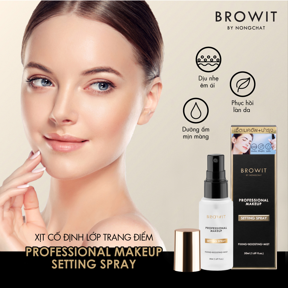 Xịt cố định lớp trang điểm BROWIT Professional Makeup Setting Spray 50ml