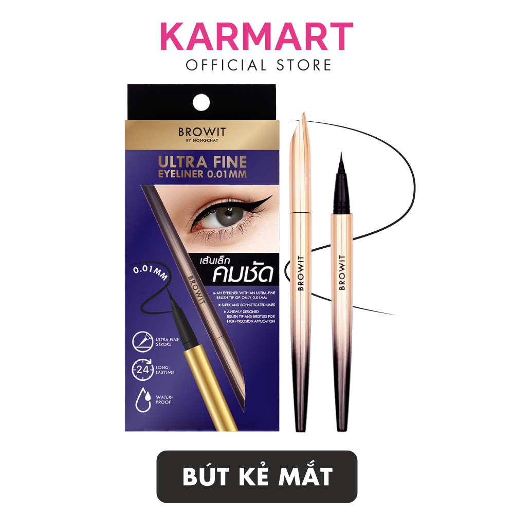 Bút kẻ mắt Browit Ultra Fine Eyeliner 0.01mm 0.5g, Ngòi bút linh hoạt siêu mảnh