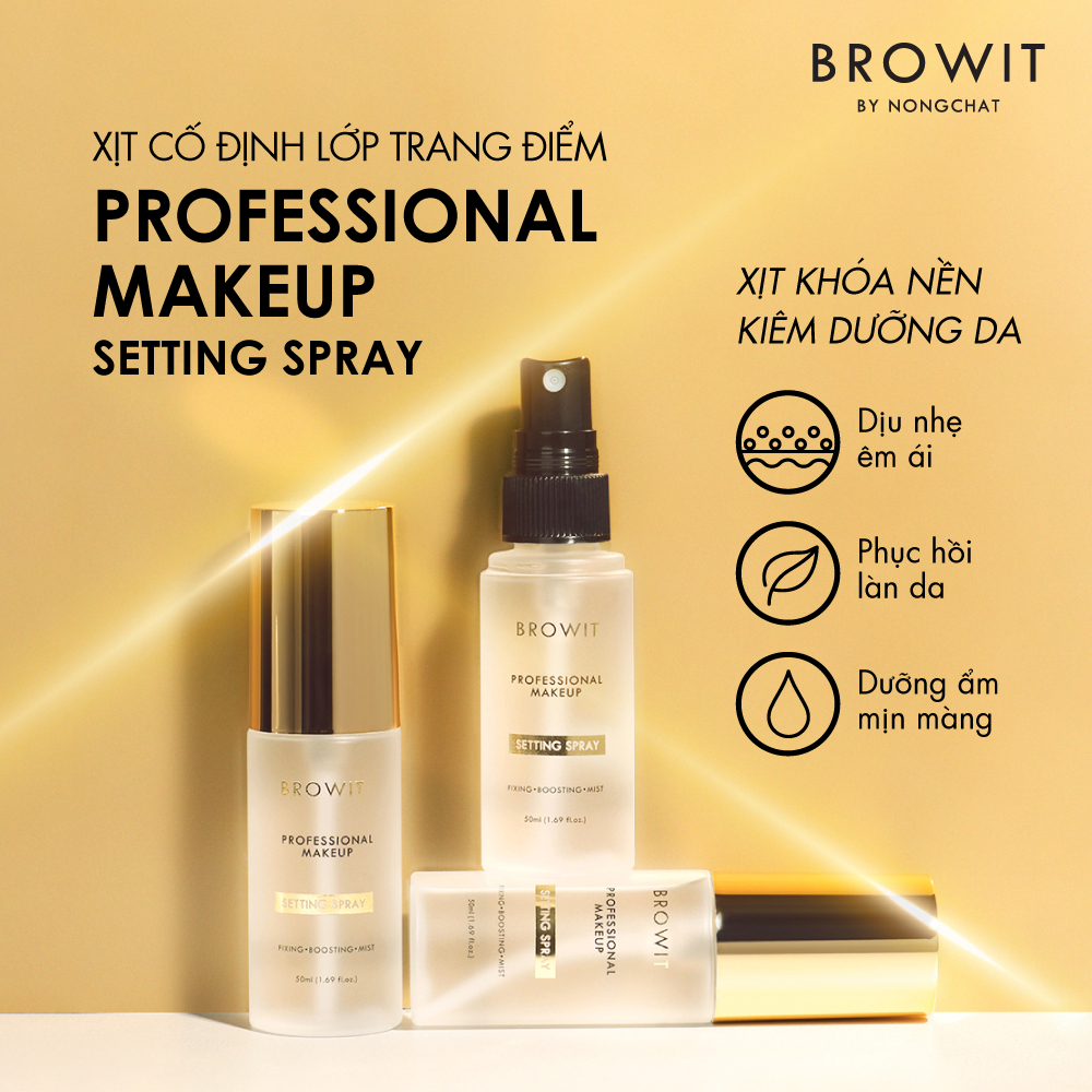 Xịt cố định lớp trang điểm BROWIT Professional Makeup Setting Spray 50ml