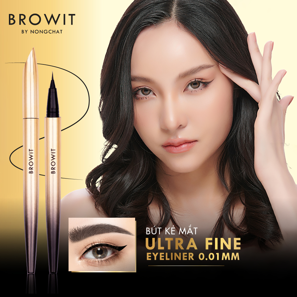 Bút kẻ mắt Browit Ultra Fine Eyeliner 0.01mm 0.5g, Ngòi bút linh hoạt siêu mảnh