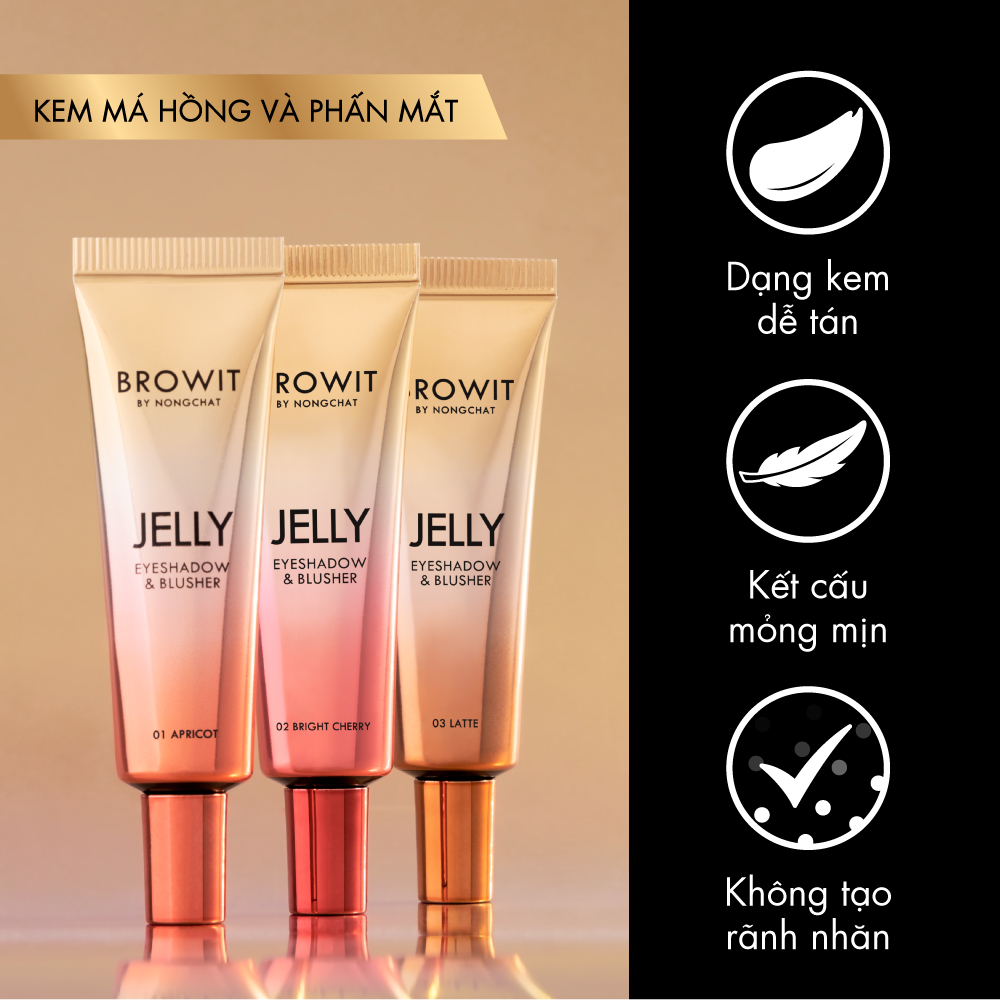 Kem má hồng và phấn mắt BROWIT Jelly Eyeshadow & Blusher