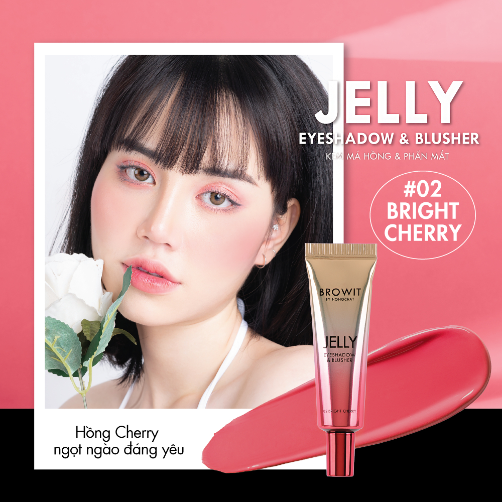 Kem má hồng và phấn mắt BROWIT Jelly Eyeshadow & Blusher