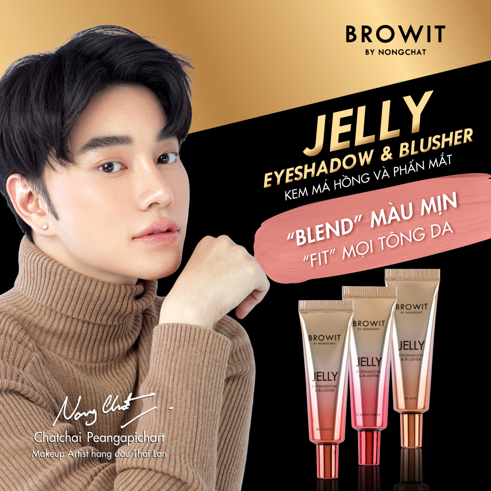 Kem má hồng và phấn mắt BROWIT Jelly Eyeshadow & Blusher