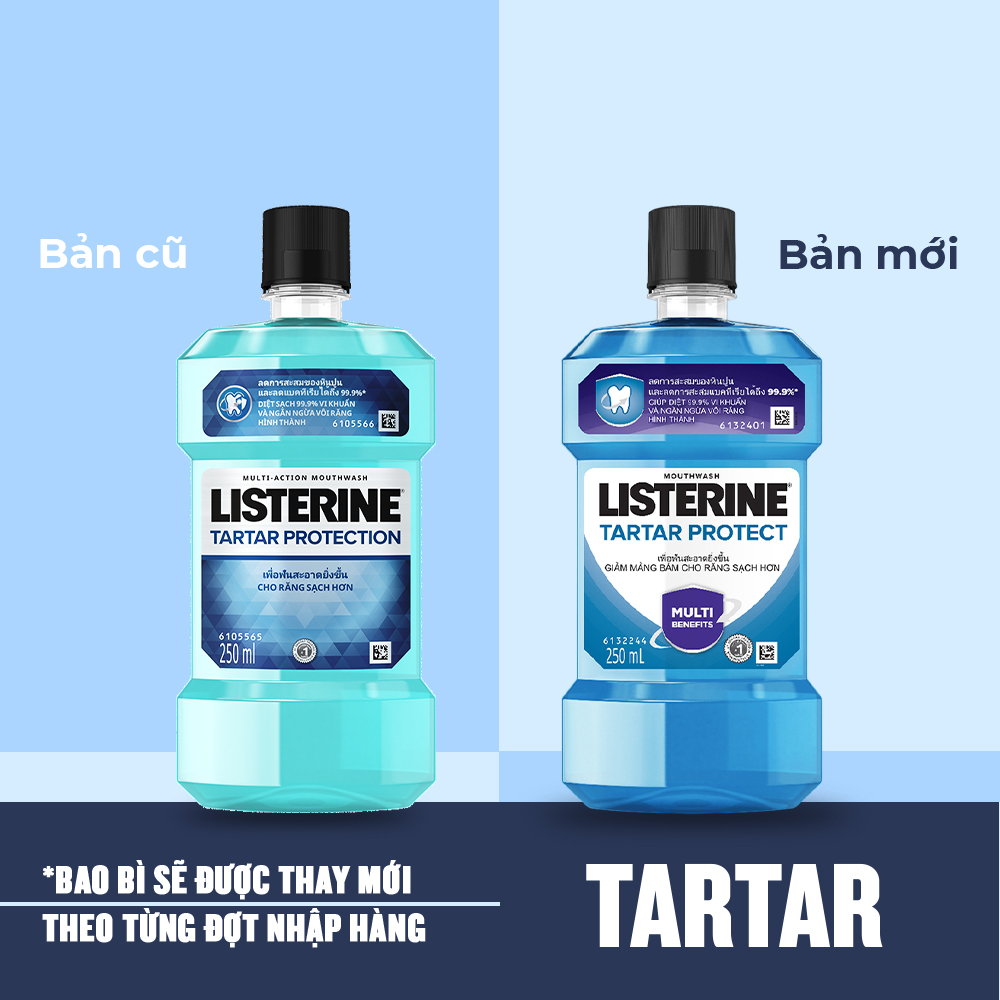 Nước súc miệng ngăn ngừa mảng bám Listerine Tartar Protection 250ml