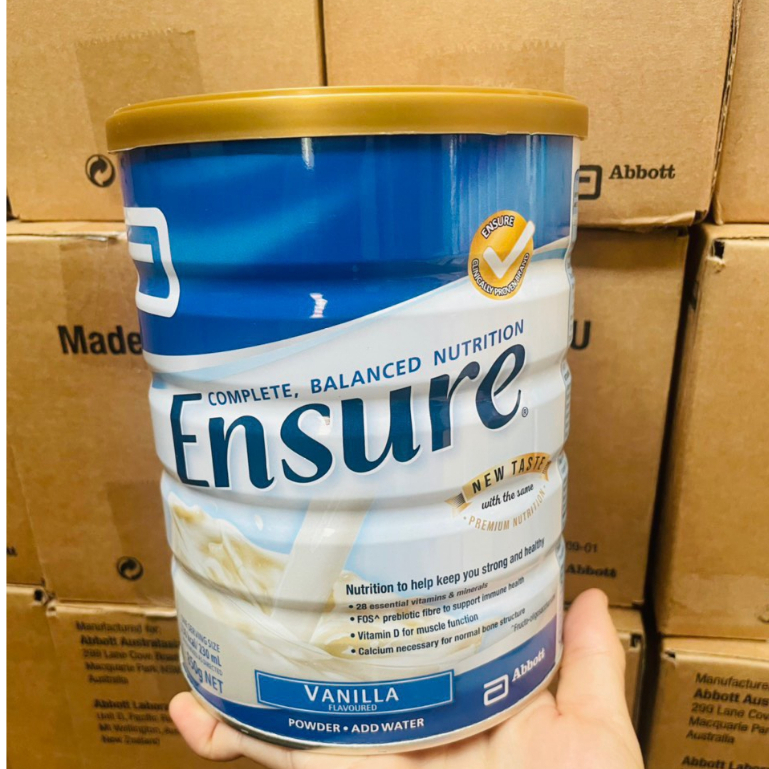 Sữa bột hương Vani Ensure Vanilla Powder 850g của Úc
