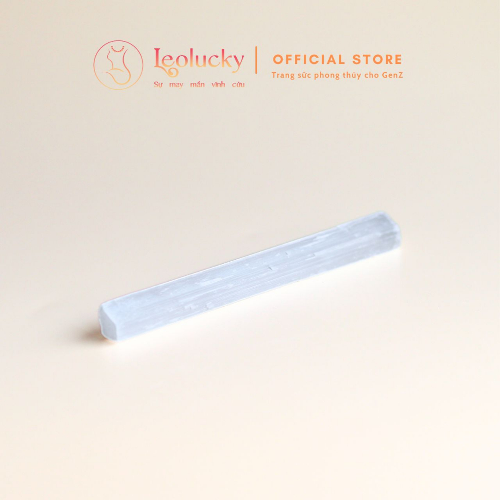 Thanh Đá Selenite Leolucky Hỗ Trợ Thanh Tẩy Năng Lượng Đá Phong Thủy Tự Nhiên