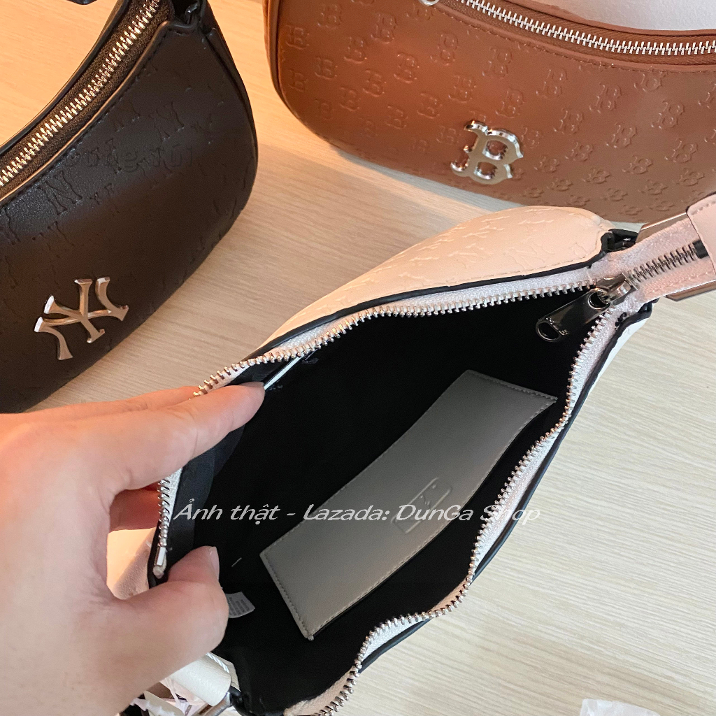 Túi kẹp nách - túi đeo vai - xách tay da dập chìm siêu nét  trắng,đen