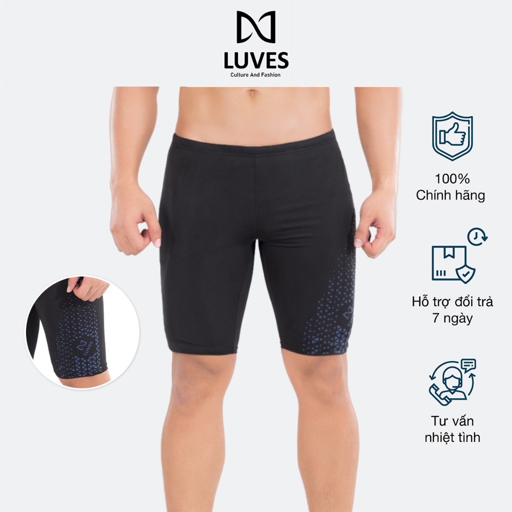 Quần Bơi Nam Chính Hãng LUVES HYPER BOOM Sport, Quần Bơi Dáng Lửng Cao Cấp Vải Dày Co Giãn 4 Chiều Chống Thấm LVPHM0005
