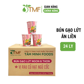 Thùng bún gạo lứt ăn liền vị rau củ hạt ngũ cốc - vị tảo xoắn chua cay