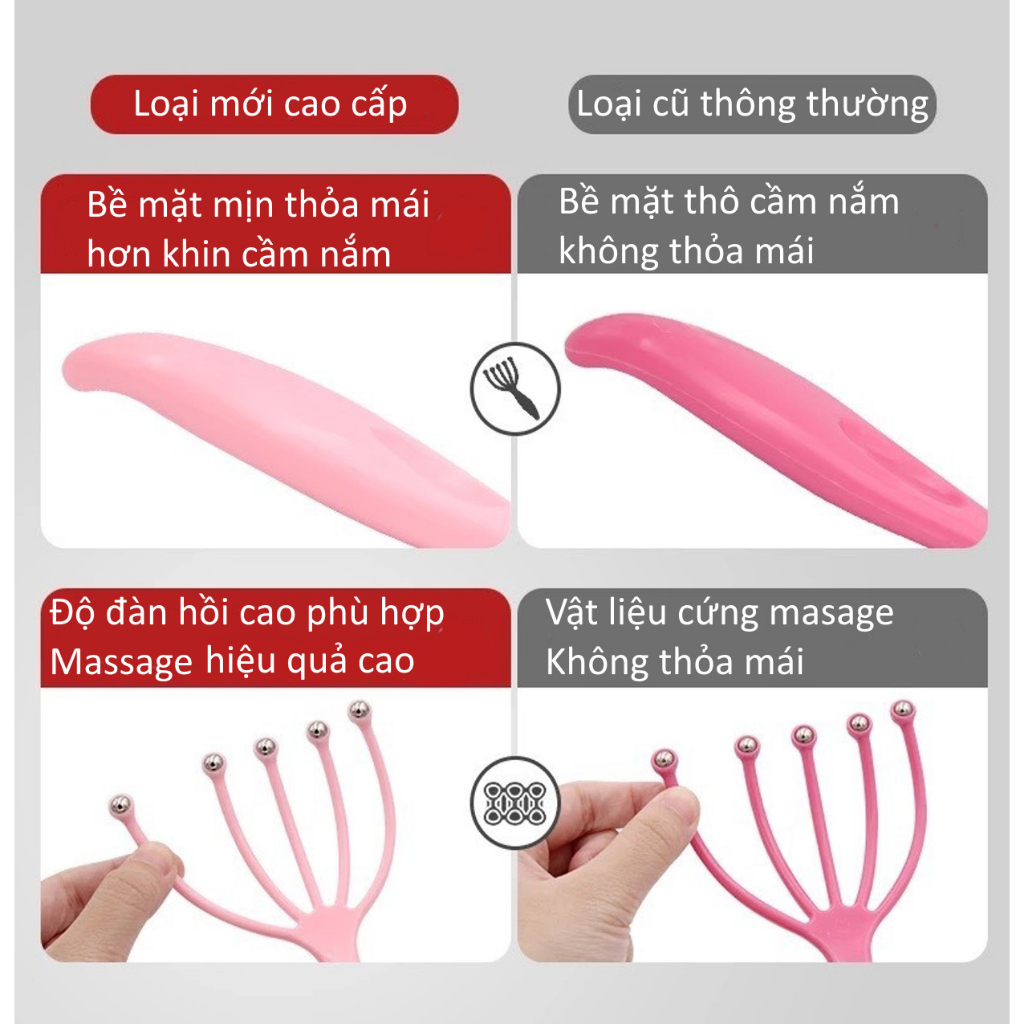 Cây massage LƯỢC TÂM thư giãn giảm đau đầu căng thẳng