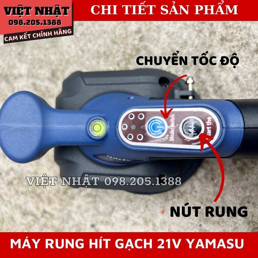 Máy rung hít gạch ốp lát dùng pin 21V Yamasu YMS-M200RG động cơ không chổi than, chân pin phổ thông