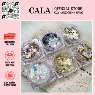Set nhũ mix 6 màu trang trí móng- Set nhũ rắc móng siêu sáng nhũ rắc móng tay hot xinh