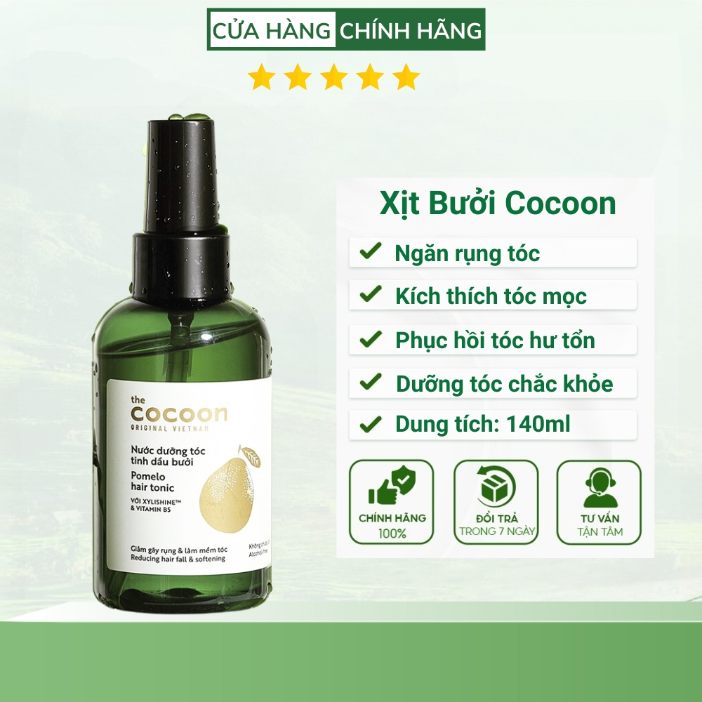 Nước Xịt Dưỡng Tóc Tinh Dầu Bưởi Pomelo The Cocoon Việt Nam Chính Hãng Chai  Sịt Kích Thích Mọc Tóc Mềm Mượt Nhanh Dài - Chăm sóc tóc và da đầu |