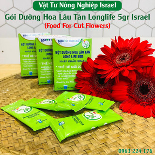 Gói Dưỡng Hoa Tươi Lâu LongLife Israel (Bộ 30 Gói), giúp hoa tươi lâu gấp 2 lần và 14 ngày Không Cần thay Nước