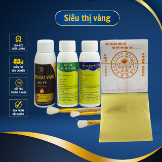 Combo dát vàng gốc PU gồm 500 lá vàng 2B đậm màu nhất trong các loại lá vàng kèm đầy đủ phụ kiện