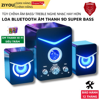 Loa Vi Tính Để Bàn Tích Hợp Bluetooth Ziyou CS20 Âm Thanh 9D Super Bass Cực Căng Nghe Nhạc Siêu Hay