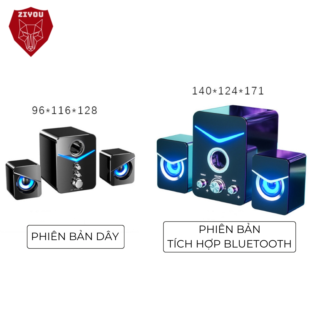 Loa Vi Tính Để Bàn Tích Hợp Bluetooth Ziyou CS20 Âm Thanh 9D Super Bass Cực Căng Nghe Nhạc Siêu Hay