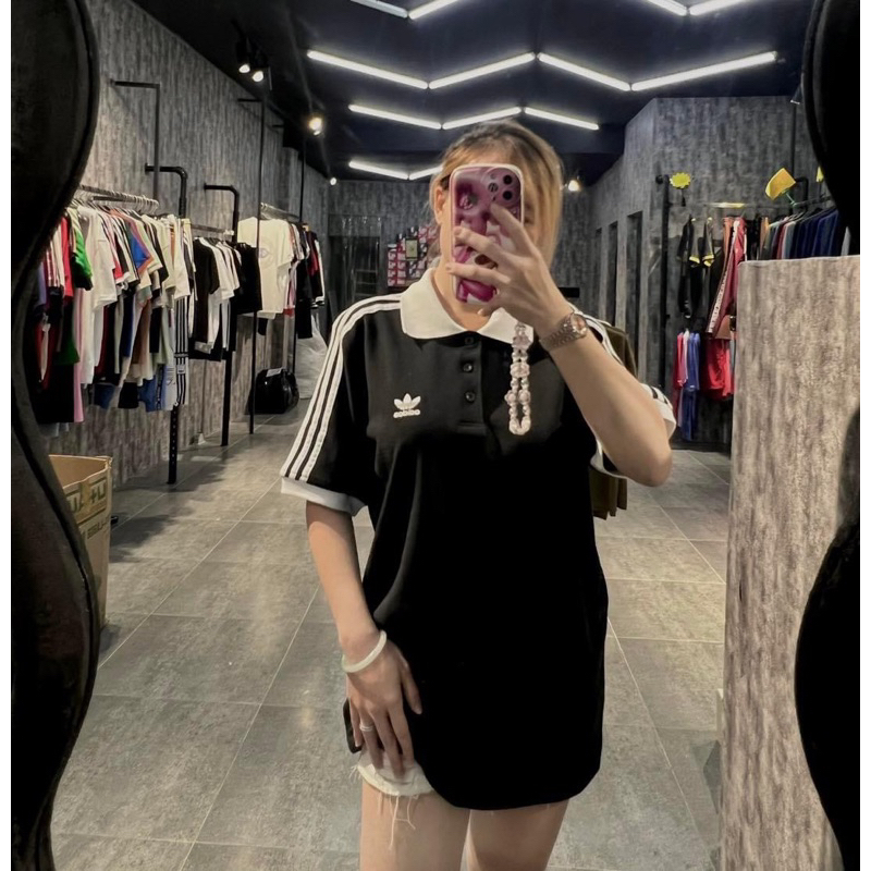 Áo thun có cổ adidas Adicolor Classics 3-Stripes Polo Shirt Black IL2501 màu Đen 3 sọc trắng | PiuPiAuthe