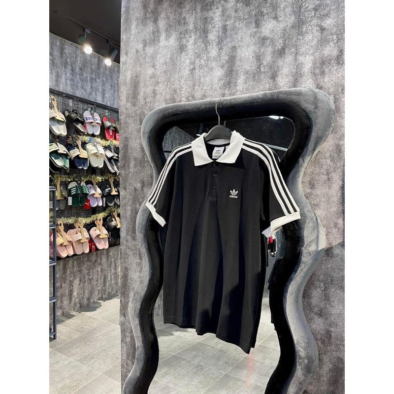 [ Chính Hãng ] Áo thun có cổ adidas Adicolor Classics 3-Stripes Polo Shirt Black IL2501 màu Đen 3 sọc trắng | PiuPiAuthe