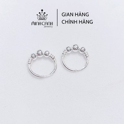 Bông Tai Bạc Ta Xoắn Bi Trẻ Em - Minh Canh Jewelry