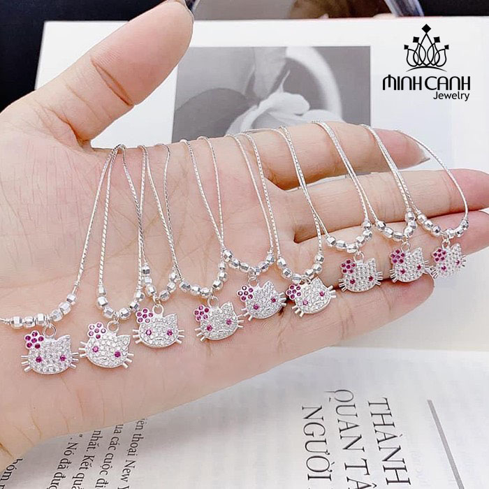 Dây Chuyền Mèo Hello Kitty Mix Bi - Minh Canh Jewelry