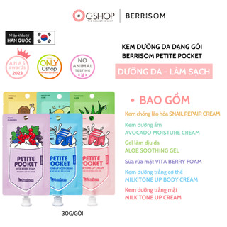 Kem dưỡng da dạng gói BERRISOM PETITE POCKET phù hợp để mang đi du lịch, đi học, đi làm tiện dụng