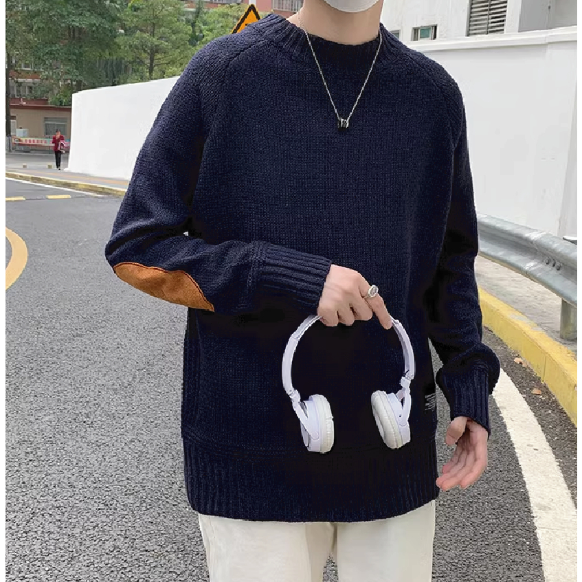 Áo Len Nam Vá Khuỷu Tay Hàn Quốc LOHA Top Xu Hướng 2023