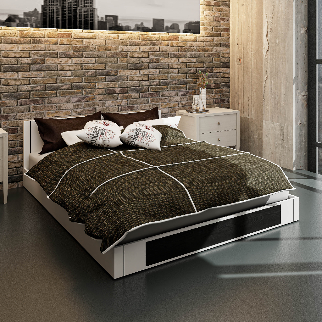 HAPPY FURNITURE , Giường ngủ bệt - TAKO , GNG_134 GNG_135 GNG_136 GNG_137 , 205cm x 18cm