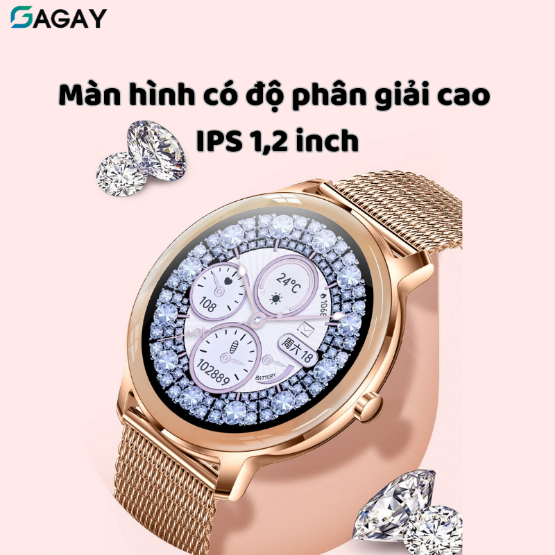 Đồng hồ nữ G-R18 pro sang trọng, quý phái , đồng hồ thông minh nữ theo dõi nhịp tim, nhắc nhở kinh nguyệt GAGAY | BigBuy360 - bigbuy360.vn