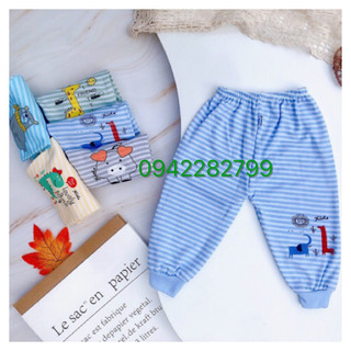 Nỉ Kẻ Sọc-10 chiếc quần chục dài thu dông giành cho trẻ em-Vải co giãn- mềm mịn(5-15kg)
